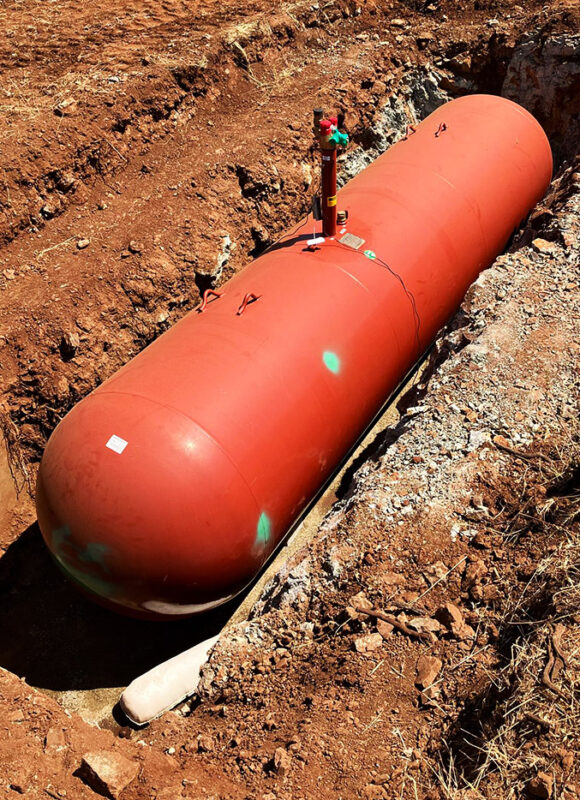 Underground propane tank installation by VEK Construction — expert excavation and fuel storage solutions in Sacramento County.